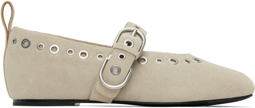 Tøj rag & bone rag & bone Spire Mary Jane Ballerina Flats Beige | WFF24HF1008SU08