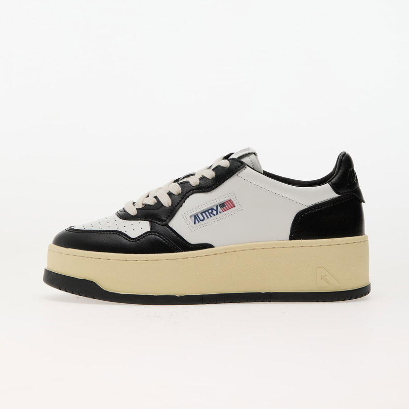 Sneakers og sko Autry Platform Low Wom Leat/ Leat Wht/ Blk Hvid | PTLWWB01