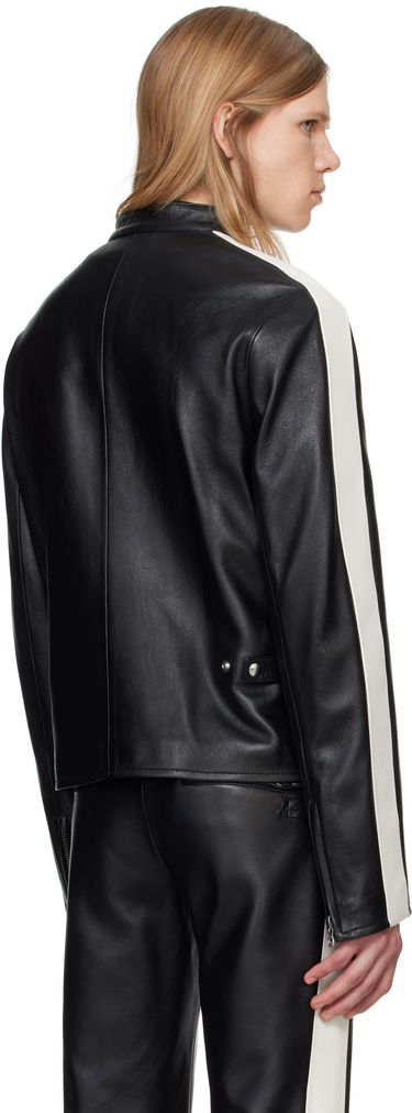 Jakke Courrèges Courrèges Contrast Biker Jacket Sort | 324LBL199CV0005, 2
