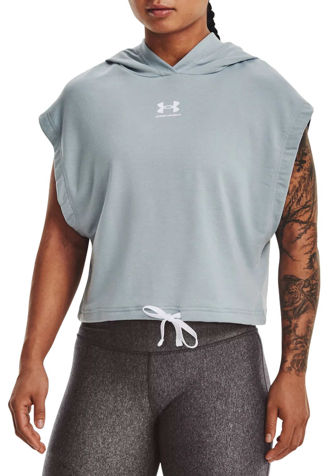 Sweatshirt Under Armour Rival Terry Hoodie Blå | 1376997-465, 0