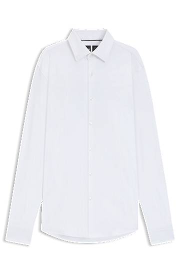 Skjorte BOSS Slim-fit shirt in brushed stretch flannel Hvid | 50550068