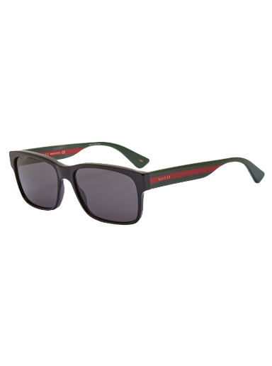 Solbriller Gucci Sylvie Striped Sunglasses Sort | GG0340S-006