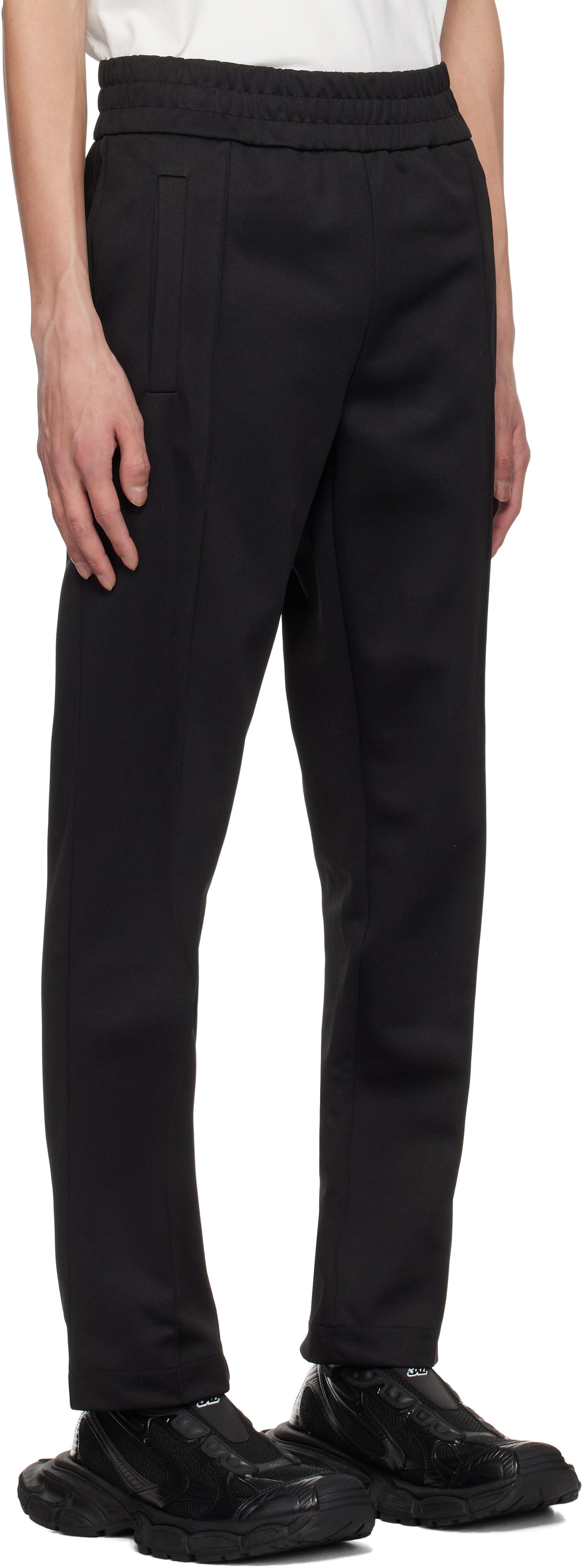 Joggingbukser Palm Angels Palm Angels Curved Logo Track Pants Sort | PMCJ048S25FAB0011003, 1
