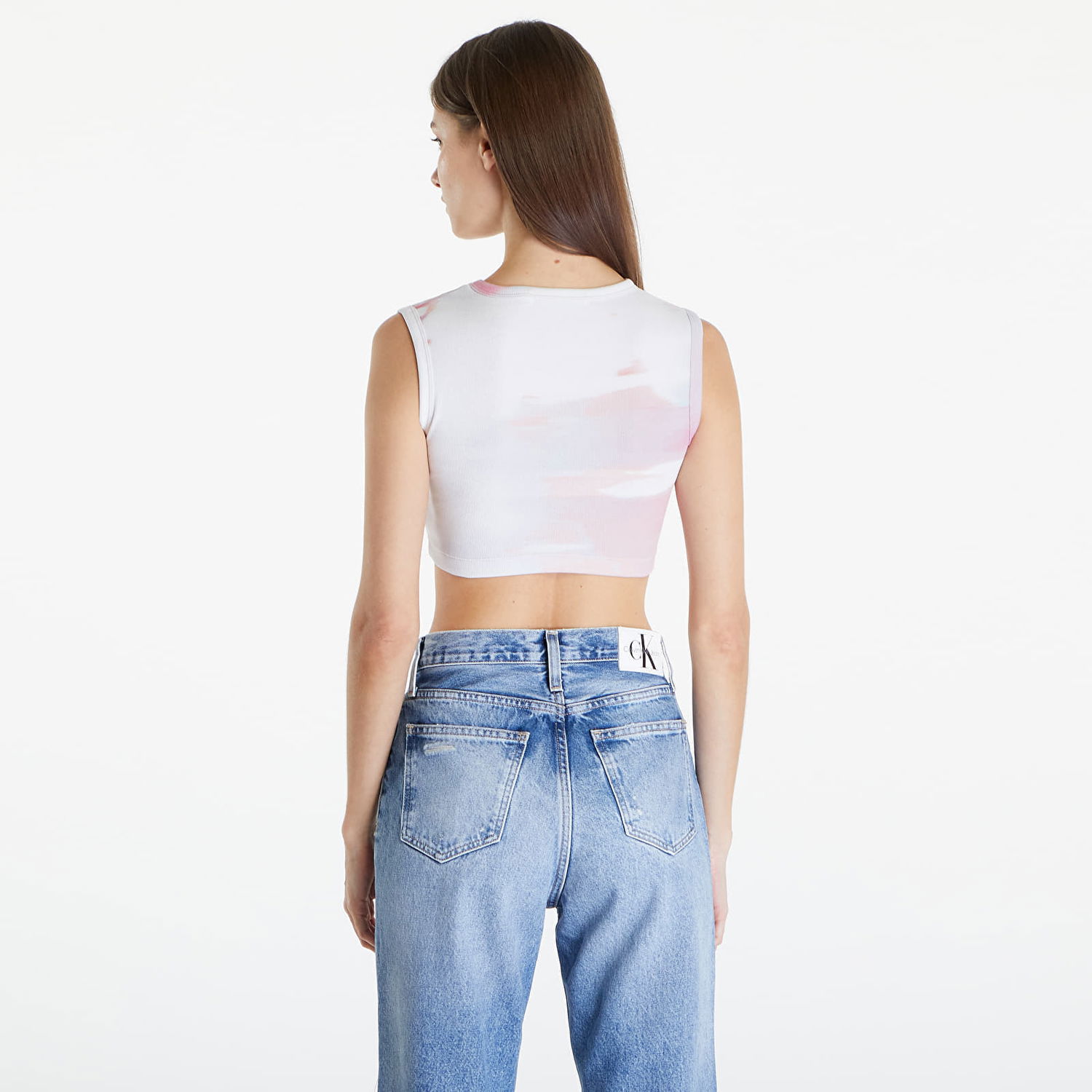 Tanktop CALVIN KLEIN Cropped Tank Top White Hvid | J20J223163 0LA, 1