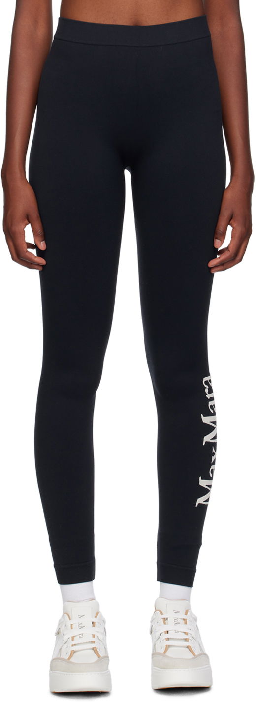 Leggings Max Mara Max Mara Jacquard Leggings Sort | 2398160133600