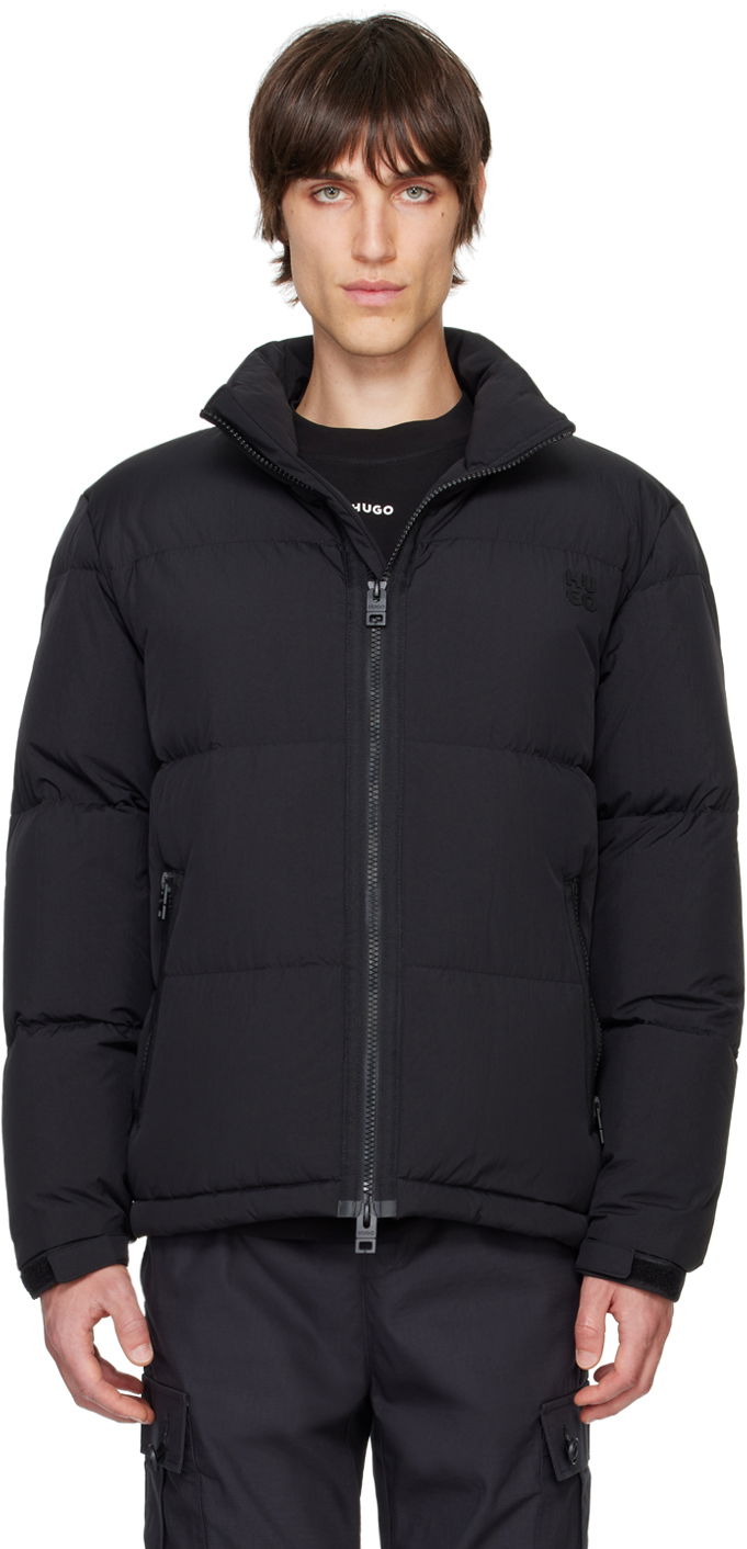 Puffer jakke BOSS Water-Repellent Down Jacket Sort | 50522226