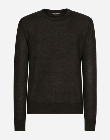 Sweater Dolce & Gabbana Dolce & Gabbana Cashmere Crewneck Sweater Brun | GX412TJAWLAN1254, 0