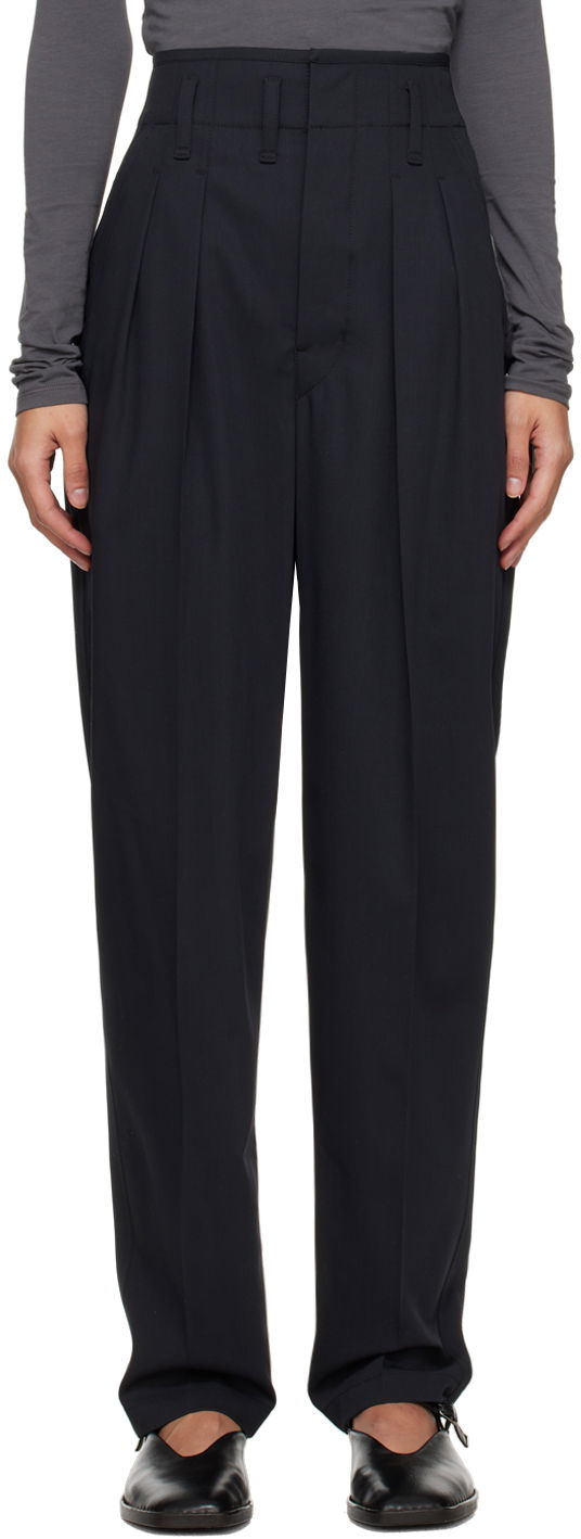 Bukser LEMAIRE LEMAIRE Pleated Trousers Sort | PA1084 LF1210