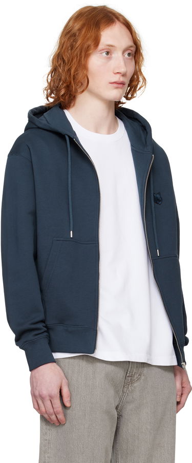 Sweatshirt MAISON KITSUNÉ Maison Kitsuné Fox Head Zip Hoodie Mørkeblå | MM00714KM0321, 1