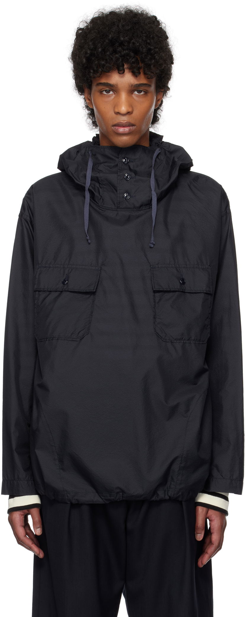 Vindjakke Engineered Garments Engineered Garments Cagoule Anorak Sort | 25S1A010
