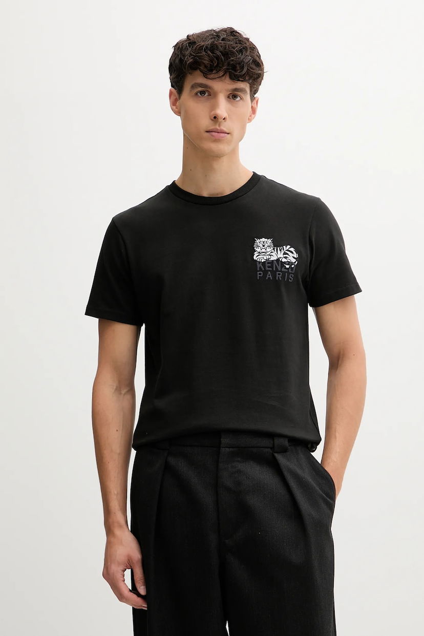 T-shirt KENZO Kenzo Paris Tiger Motif T-Shirt Sort | FF65TS1524SI