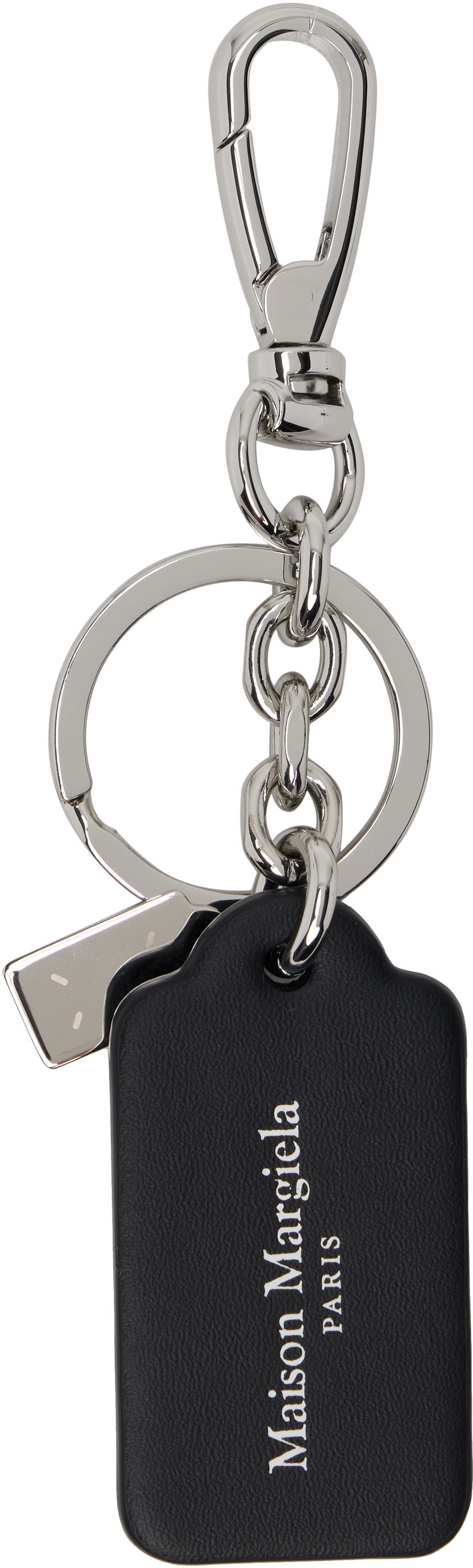 Nøgleringe Maison Margiela Maison Margiela Double Tag Keychain Sort | SA2UA0014 P4745