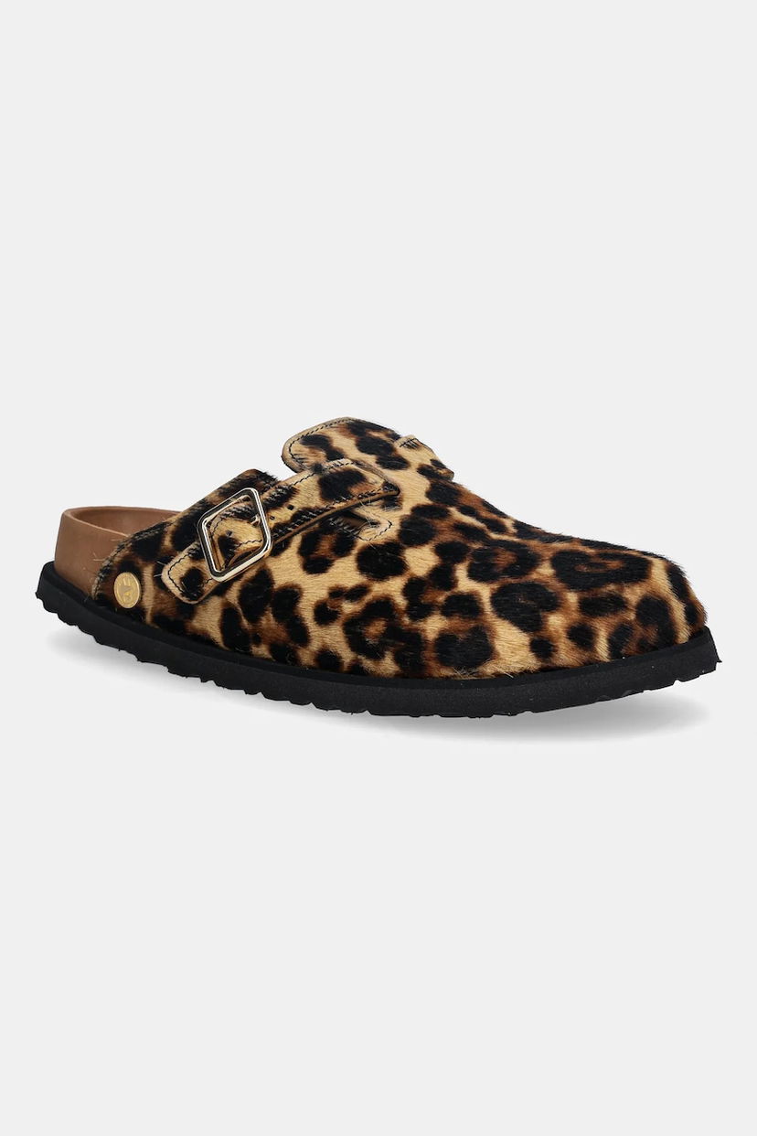 Sneakers og sko Birkenstock Leopard Print Clog with Buckle 1774 Boston FUR Flerfarvet | 1031919