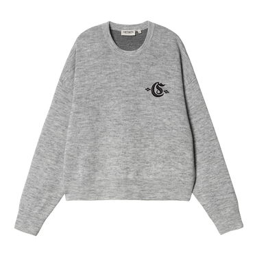 Sweater Carhartt WIP Embroidered Logo Knit Sweater Grå | I034391_5, 0