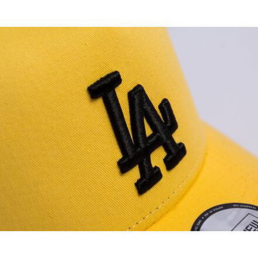 Kasket New Era 9FORTY A-Frame Trucker MLB League Essential Los Angeles Dodgers Pineapple / Black  One Size Beige | 60435249, 3