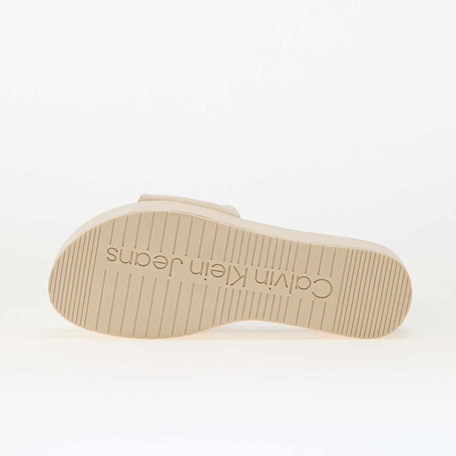 Sneakers og sko CALVIN KLEIN Flatform Sandal Slid Beige Beige | YW0YW01791 AEO, 1