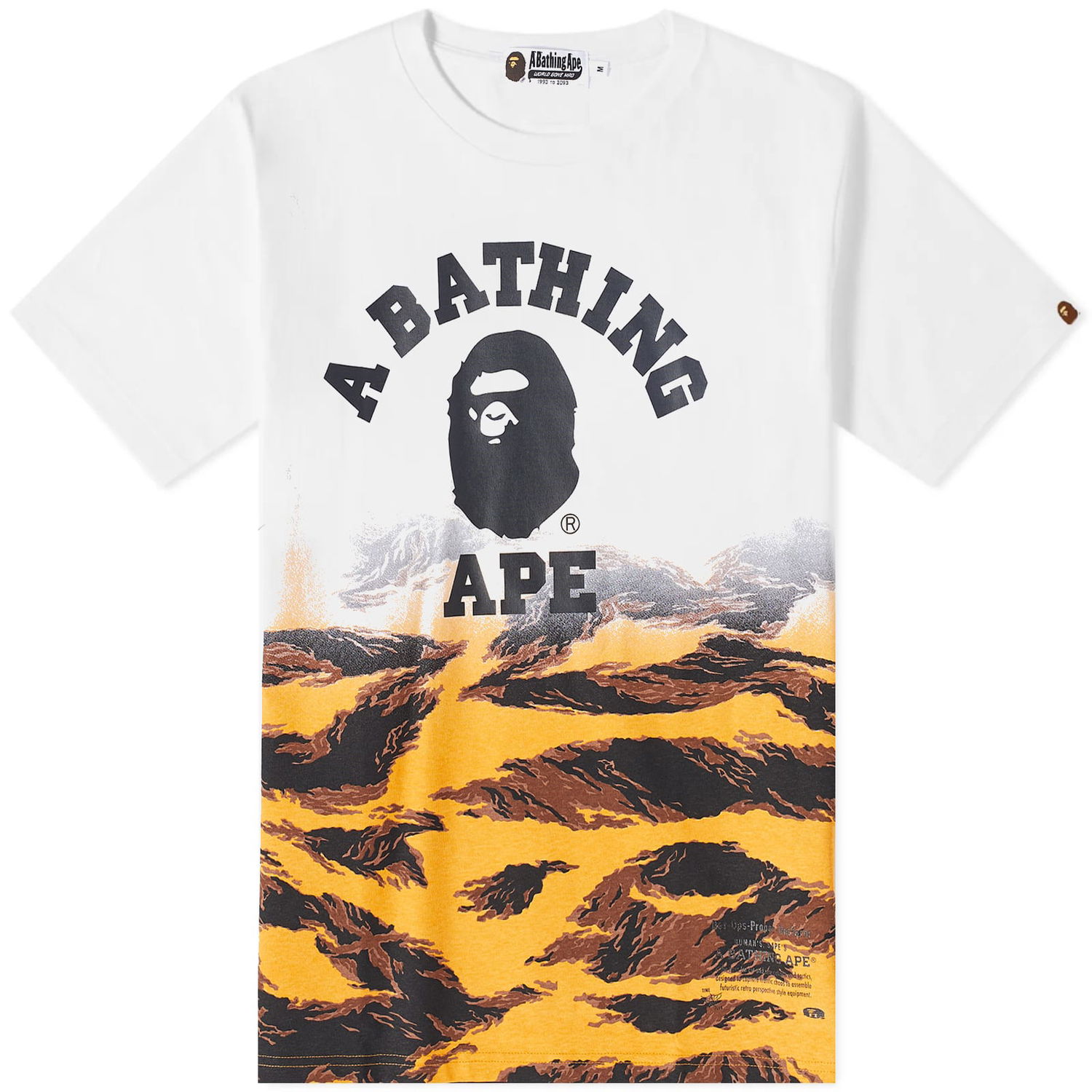 T-shirt BAPE Tiger Camo Gradation College Tee Flerfarvet | 001CSI701001F-ORG, 0