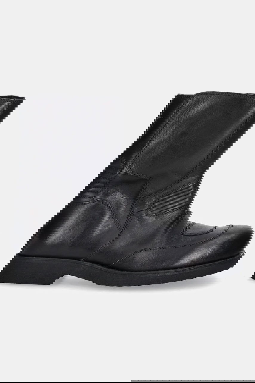 Sneakers og sko Maison Margiela MM6 Maison Margiela Ribbed Leather Boots Sort | SH3WU0015.P7431.T8013, 1