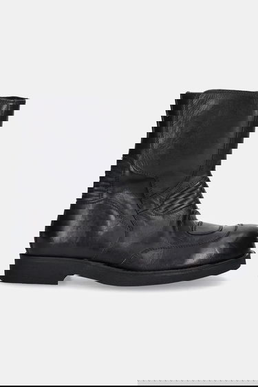 Sneakers og sko Maison Margiela MM6 Maison Margiela Ribbed Leather Boots Sort | SH3WU0015.P7431.T8013, 1