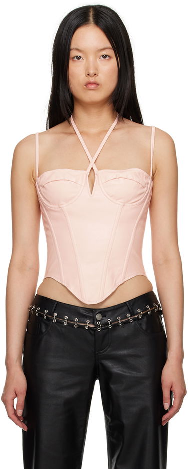 Tanktop Miaou Miaou Aphex Halter Neck Corset Top Lyserød | 7046PUROS, 0