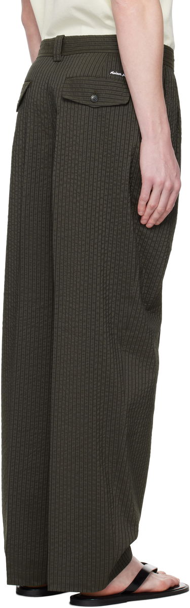Bukser MAISON KITSUNÉ Maison Kitsuné Relaxed Pleated Trousers Grøn | OM01112WC5032, 2