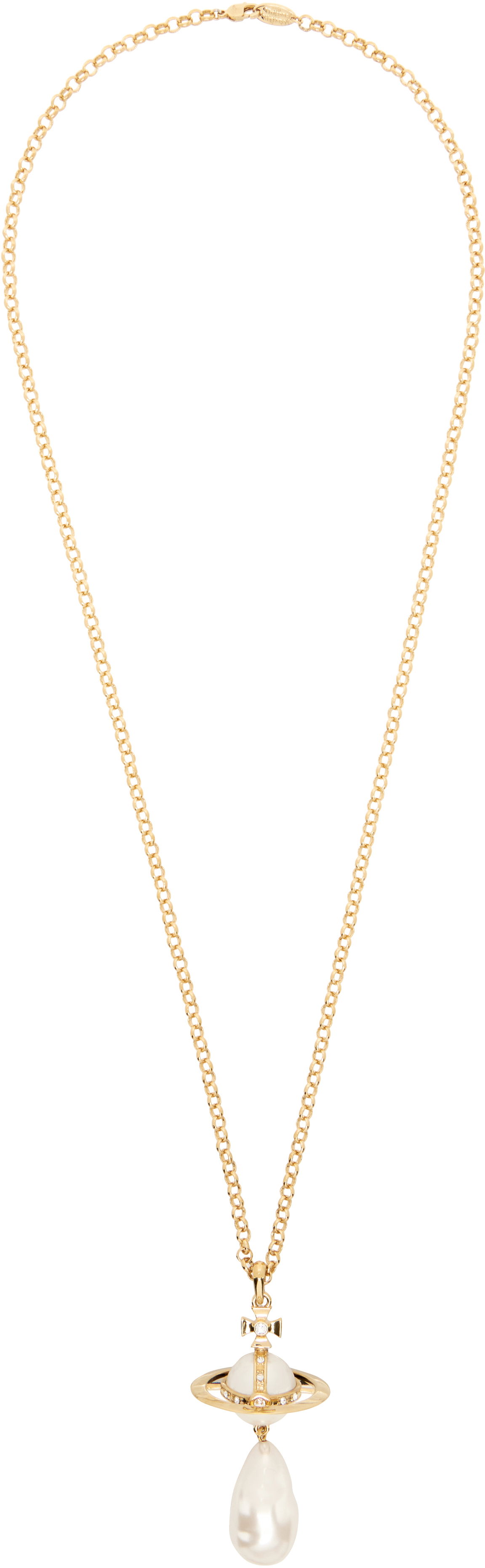 Halskæde Vivienne Westwood Vivienne Westwood Giant Pearl Drop Pendant Necklace Metalisk | 630203B6-02R107-IM, 0