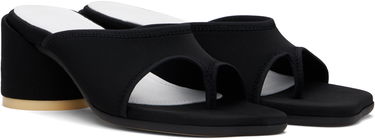 Tøj Maison Margiela MM6 Maison Margiela Scuba Lycra Heeled Sandals Sort | S66WP0086 P5561, 3