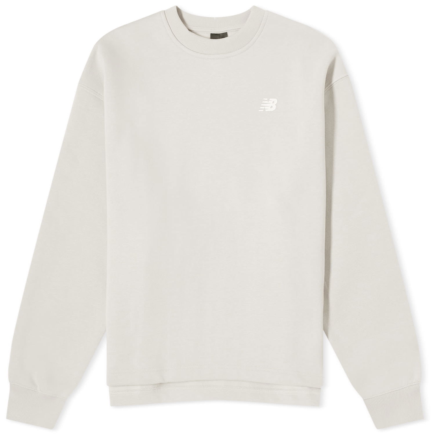 Sweatshirt New Balance Linear Heritage Brushed Back Fleece Crewneck Moonrock Grå | WT33532-MNK, 0