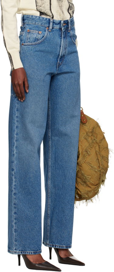 Jeans Maison Margiela MM6 Maison Margiela Wide-Leg Jeans Blå | SH0LA0023 M30018, 4
