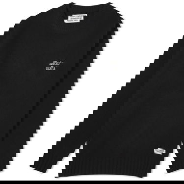 Sweater WACKO MARIA Crew Neck Knitted Jumper Sort | 23FW-WMK-KN02-BLK, 0