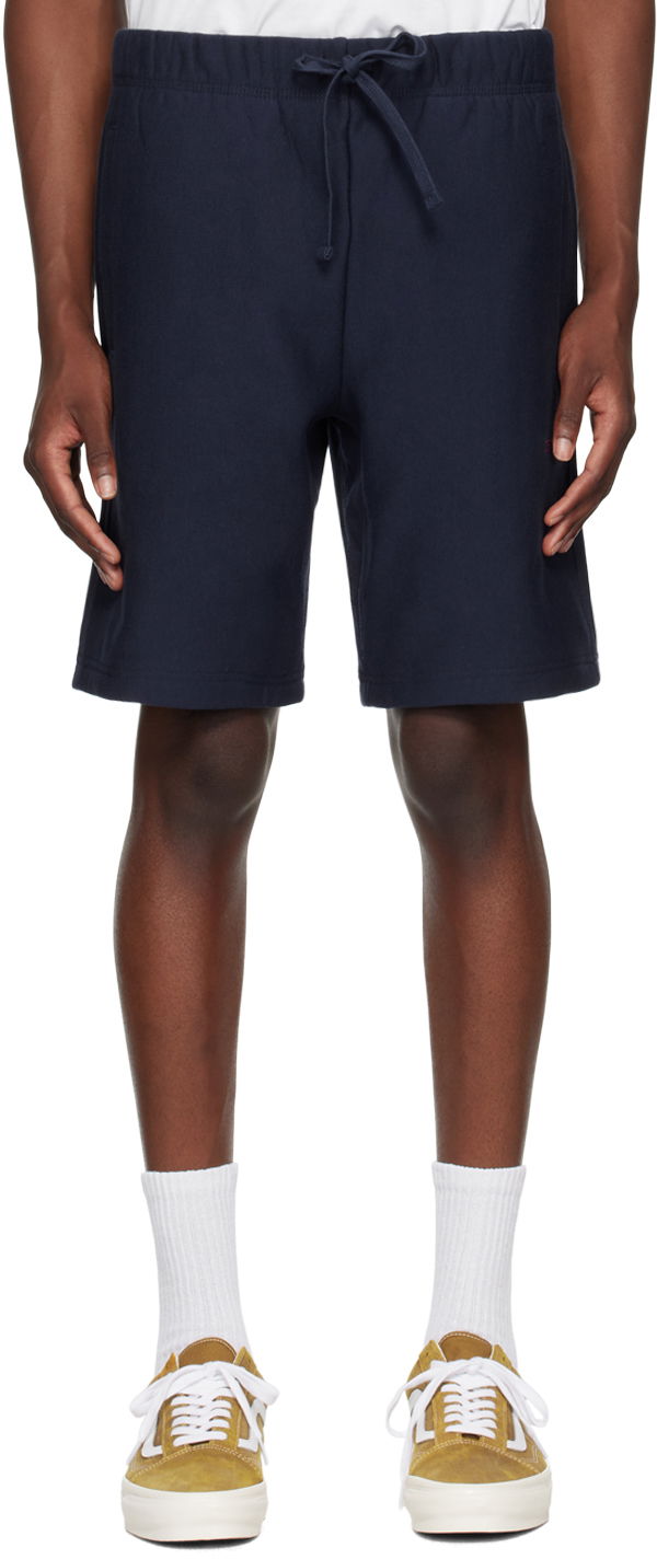 Shorts Carhartt WIP Script Sweat Shorts Mørkeblå | I031685
