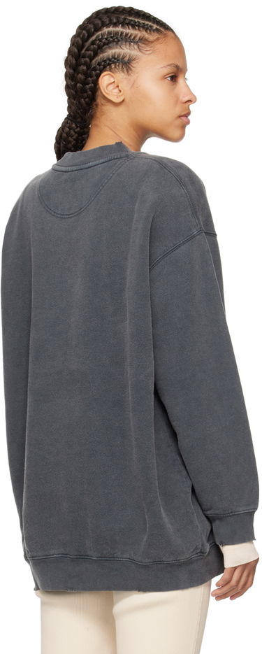 Sweatshirt Anine Bing Oversized Sweatshirt with Logo Print Grå | A-08-5205-010, 2