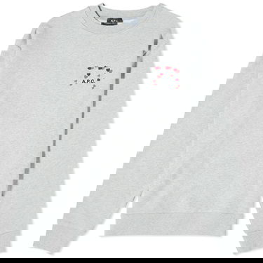 Sweater A.P.C. alentines Logo Crewneck Grå | COEIP-M27895-PLA, 0