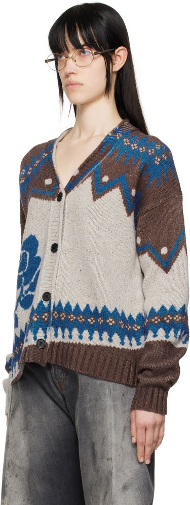 Sweater Acne Studios Acne Studios Jacquard Wool Cardigan Flerfarvet | A60577-, 3