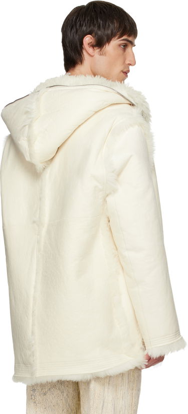 Frakker Rick Owens Mac Cropped Reversible Shearling Coat Hvid | RU02E1769 LSHAR, 2