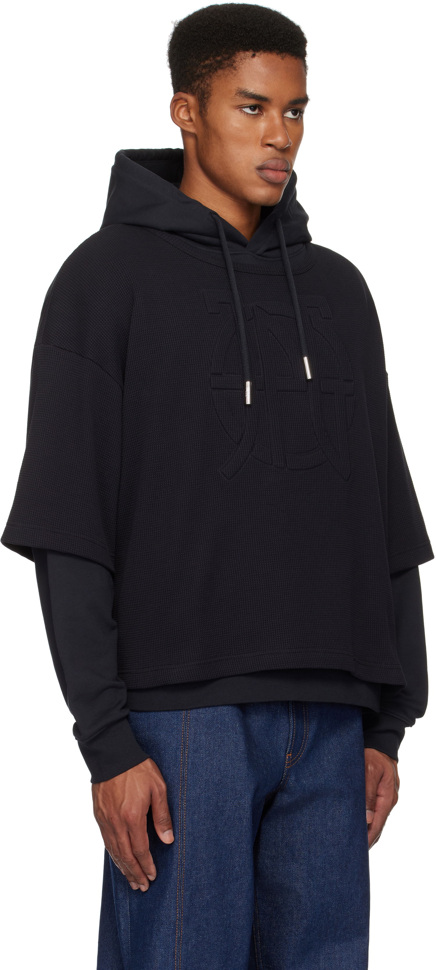 Sweatshirt Jean Paul Gaultier Jean Paul Gaultier Oversized JPG Hoodie Sort | 25/33-F-SW050E-J076-00, 1