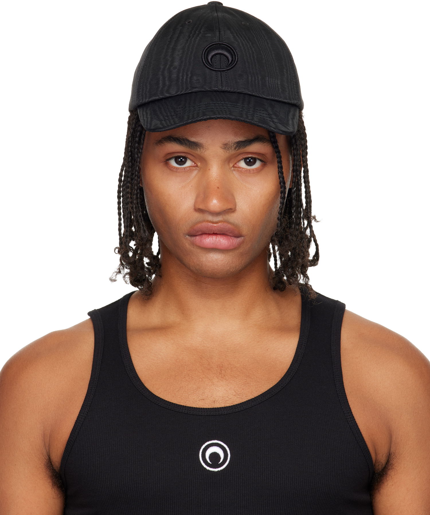Kasket Marine Serre Marine Serre Recycled Moire Baseball Cap Sort | UHG001ACWOV0030, 0