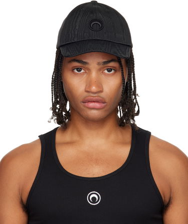 Kasket Marine Serre Marine Serre Recycled Moire Baseball Cap Sort | UHG001ACWOV0030, 0