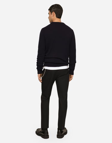 Bukser Dolce & Gabbana Dolce & Gabbana Stretch Gabardine Trousers 44 Sort | GY6IETGG825B0665, 2