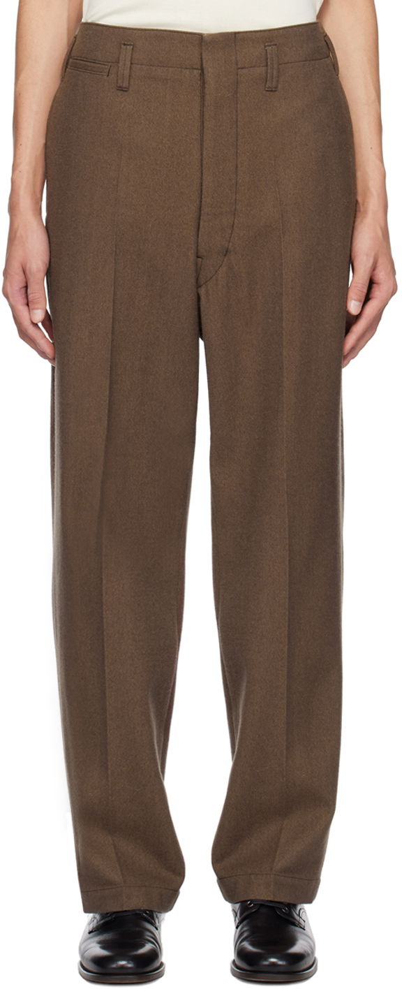 Bukser LEMAIRE LEMAIRE Maxi Trousers Brun | PA1048 LF1108, 0