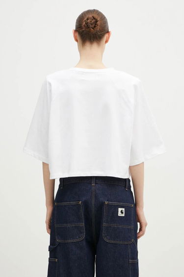 Crop top Fiorucci Angel Cropped T-Shirt Hvid | W01FPTSH106CJ01WH01, 2