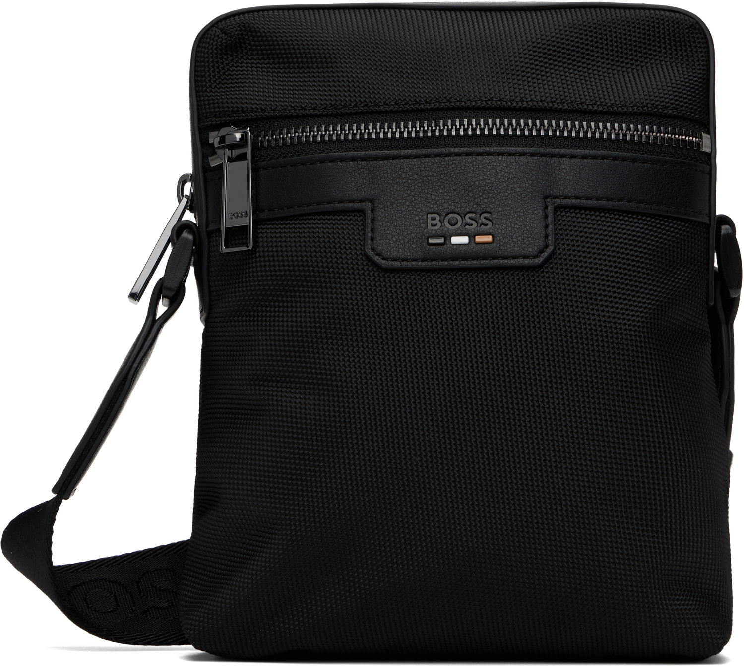 Skuldertaske BOSS Embossed-Logo Bag Sort | 50536169, 0