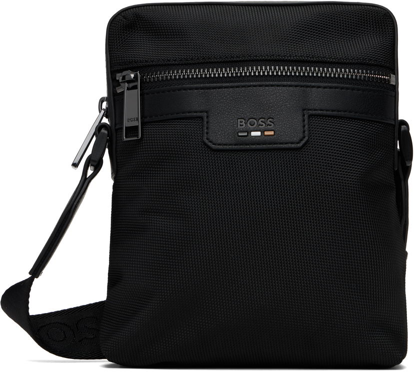 Skuldertaske BOSS Embossed-Logo Bag Sort | 50536169