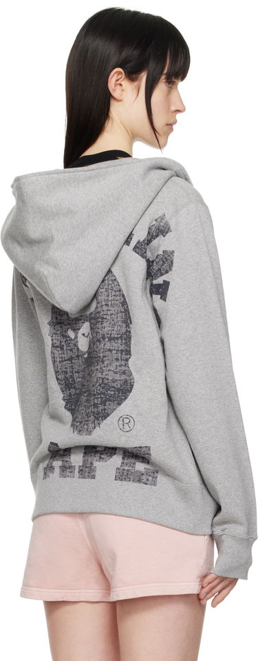 Sweatshirt BAPE A Bathing Ape Over Print Full Zip Hoodie Grå | 001ZPK801002M, 2