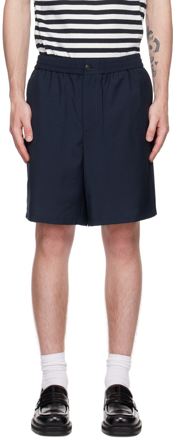 Shorts AMI Drawstring Shorts Mørkeblå | HSO303.279, 0