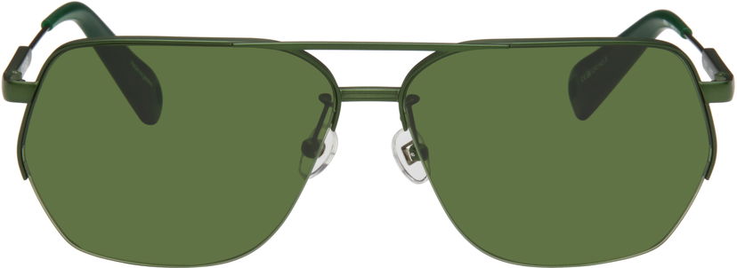 Solbriller Jacquemus Aviator Sunglasses Grøn | JAC67C4SUN