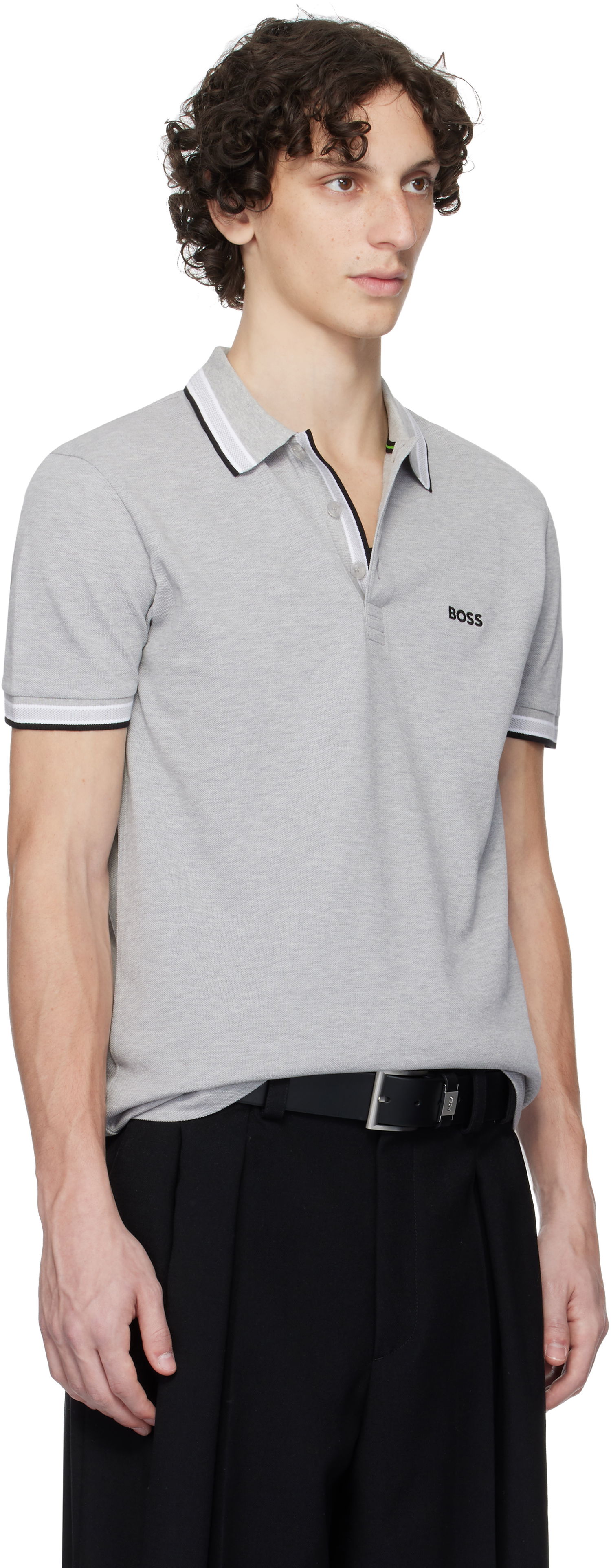 Polo skjorte BOSS Striped Polo Shirt Mørkeblå | 50469055, 1