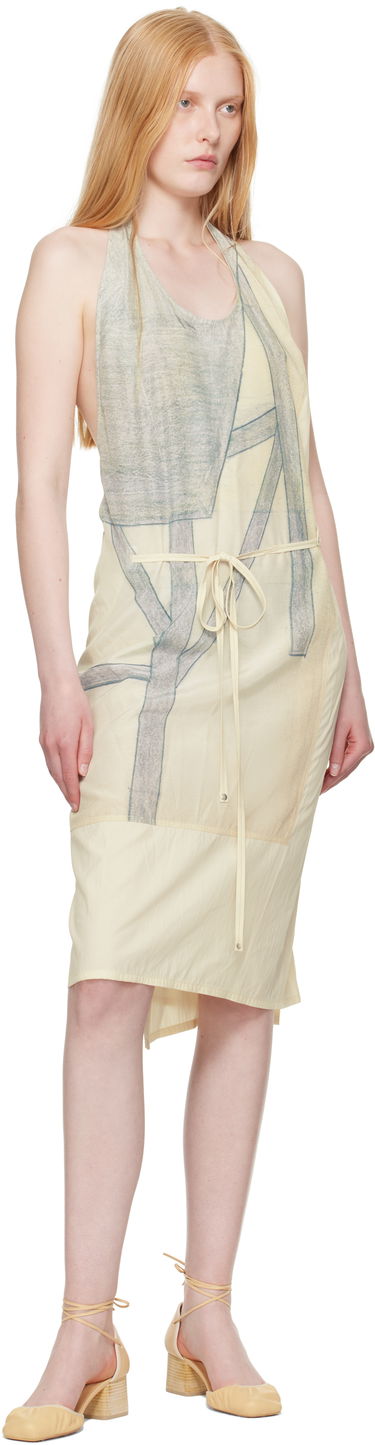 Kjole LEMAIRE Lemaire Philippe Weisbecker Apron Midi Dress Gul | DR1103 LF1414, 3