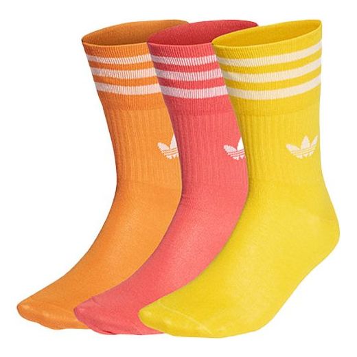 Sokker adidas Originals Mid Cut Logo Jacquard Socks 3-Pack Flerfarvet | HG5688, 0
