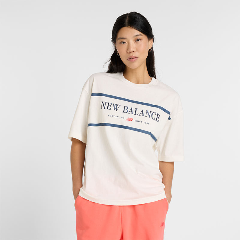 T-shirt New Balance T-Shirt WT51910 Beige | NBWT51910SST